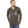 T-shirt col V manches longues