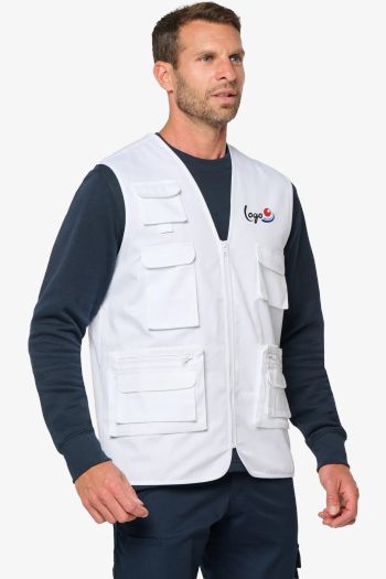Image produit Gilet polycoton multipoches doublé unisexe