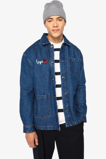 Image produit Veste en jean à épaules tombantes unisexe