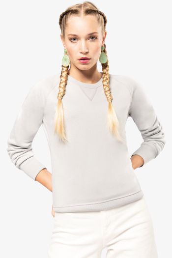 Image produit Sweat-shirt BIO col rond manches raglan femme 