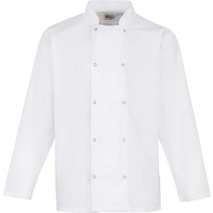 Veste de cuisine à manches longues et à boutons pression