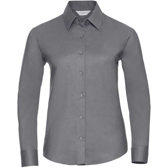 Ladies’ long sleeve tailored oxford shirt