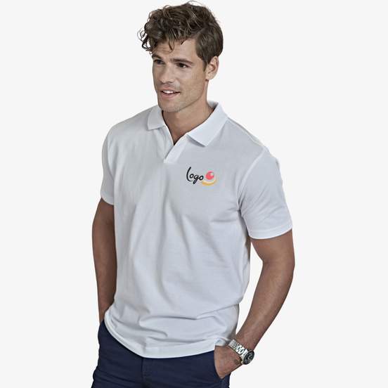 Luxury stretch v-neck polo