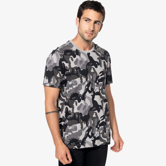 T-shirt camo manches courtes homme