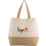 Sac shopping en toiles de coton et jute