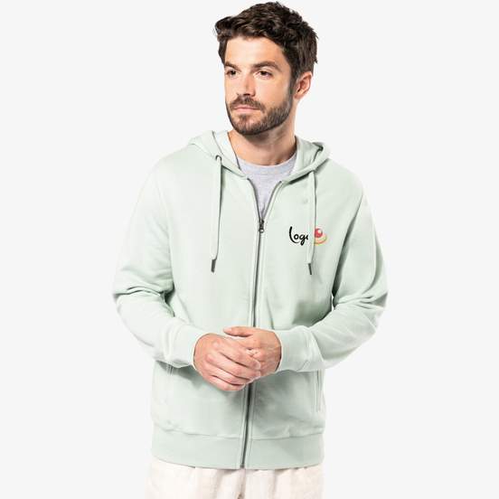 Sweat-shirt french terry écoresponsable zippé à capuche unisexe