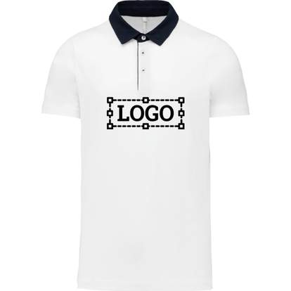 Image produit Polo jersey bicolore homme