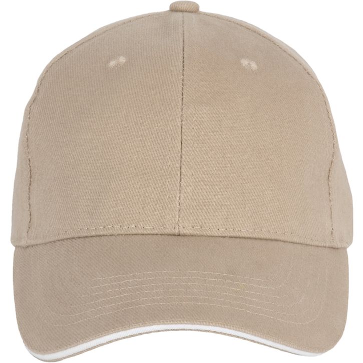 Image produit Casquette en coton biologique à sandwich contrasté - 6 panneaux