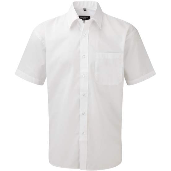 Men’s short sleeve classic polycotton poplin shirt