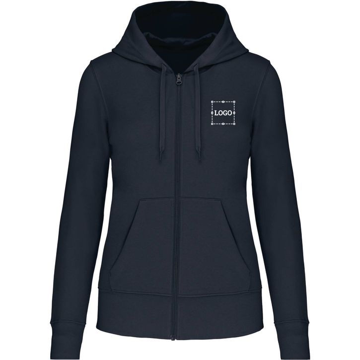 Sweat-shirt écoresponsable zippé à capuche femme
