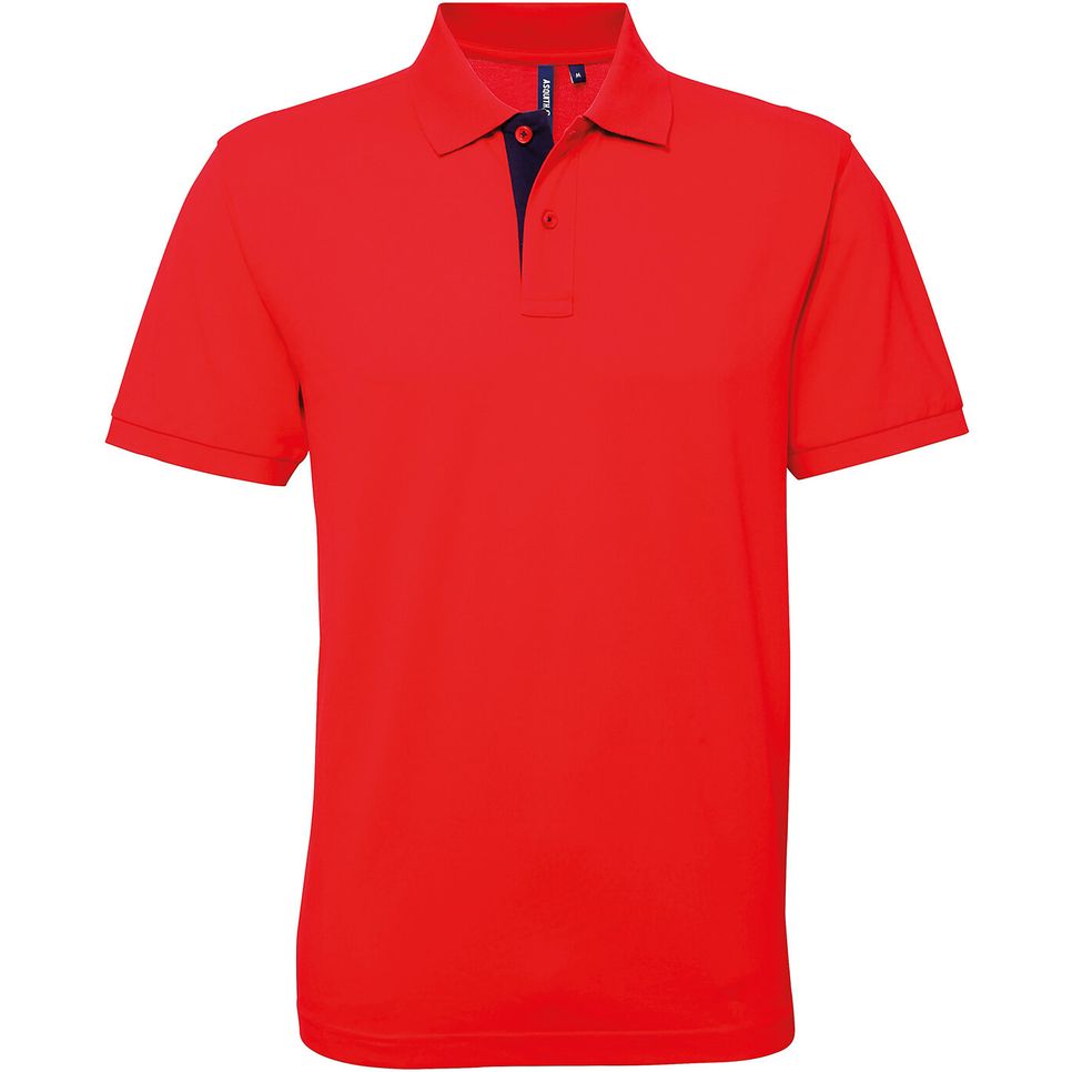 Polo contrasté coupe classique homme