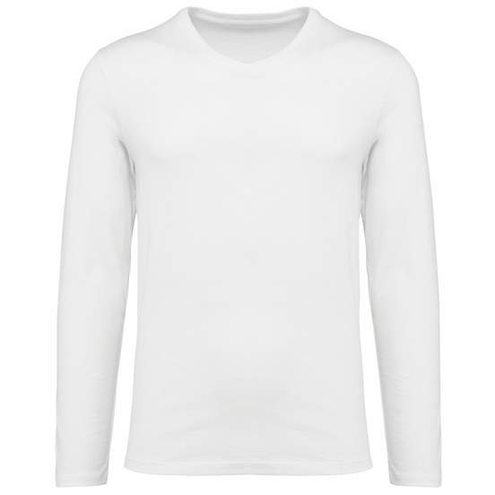 T-shirt Supima® col V manches longues homme