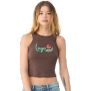 Women's micro rib racer tank