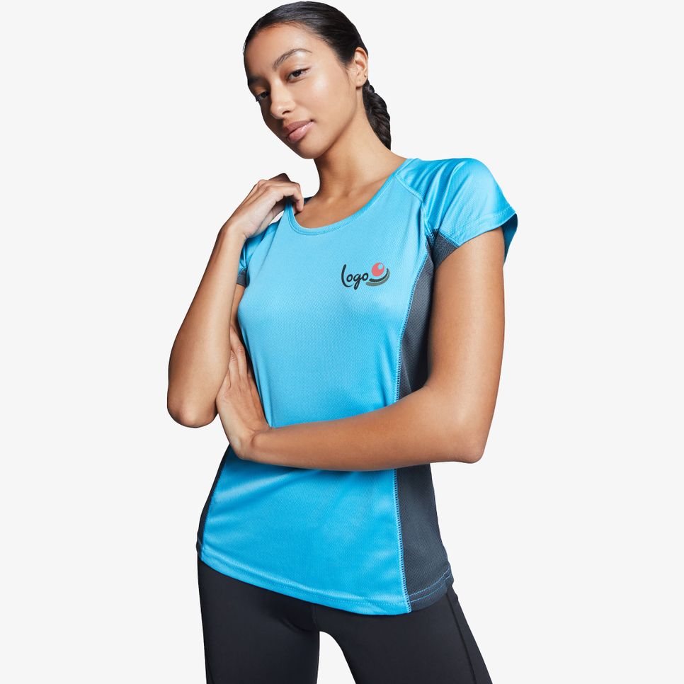 T-shirt personnalisé sport Montecarlo à manches courtes pour femme