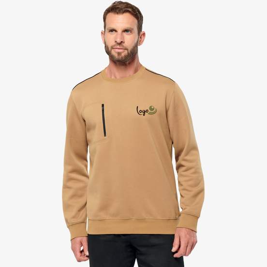 Sweat-shirt Day To Day zip poche contrastée unisexe