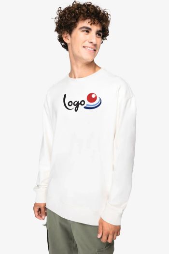 Image produit Sweat-shirt à col rond à épaules tombantes French Terry unisexe