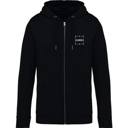 Image produit Sweat zippé capuche unisexe - 350g