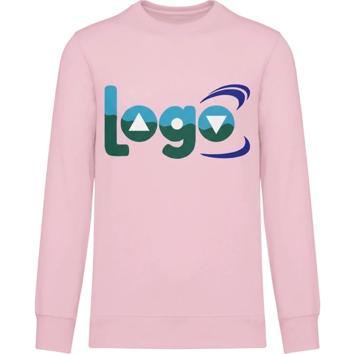 Sweat-shirt recyclé à col rond unisexe 