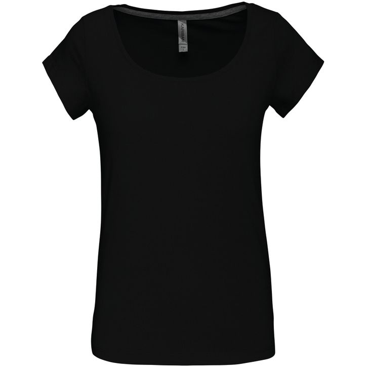 Image produit t-shirt col bateau manches courtes femme
