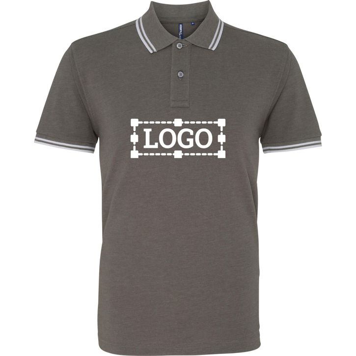 Polo passepoilé coupe classique homme - col contrasté