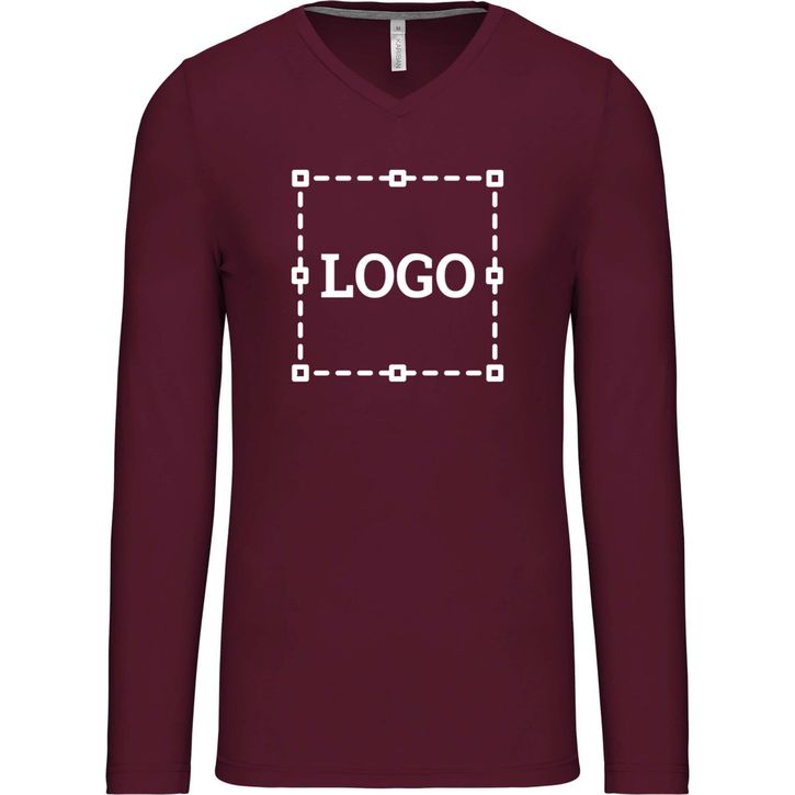 Image produit T-shirt col V manches longues