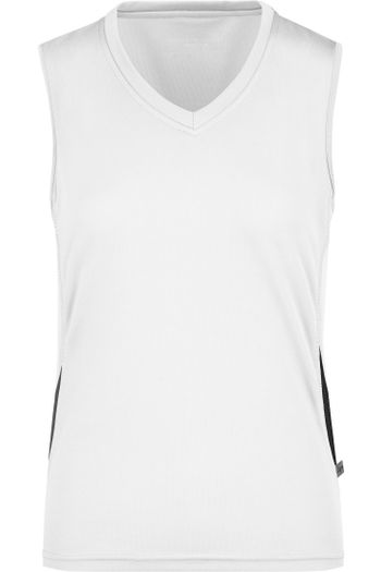 Ladies' Running Tank - White/black