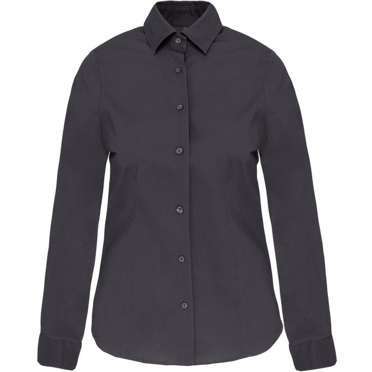 Image produit Chemise coton / élasthanne manches longues femme