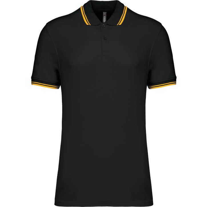 Image produit Polo homme manches courtes à liserés contrastés