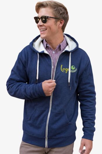 Image produit Unisex Sherpa Lined Zip Hooded Jacket