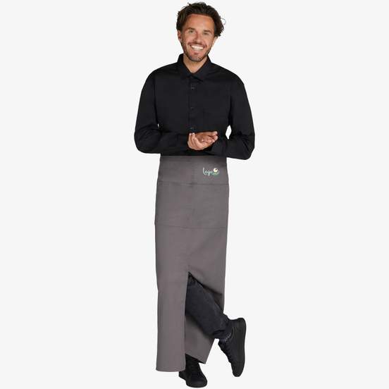 Berlin Long Bistro Apron with Vent and Pocket