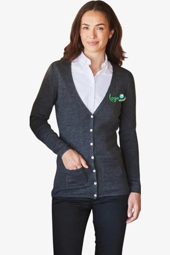 Image produit Ladies v-neck button pocket cardigan