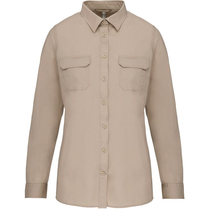 Chemise safari manches longues femme