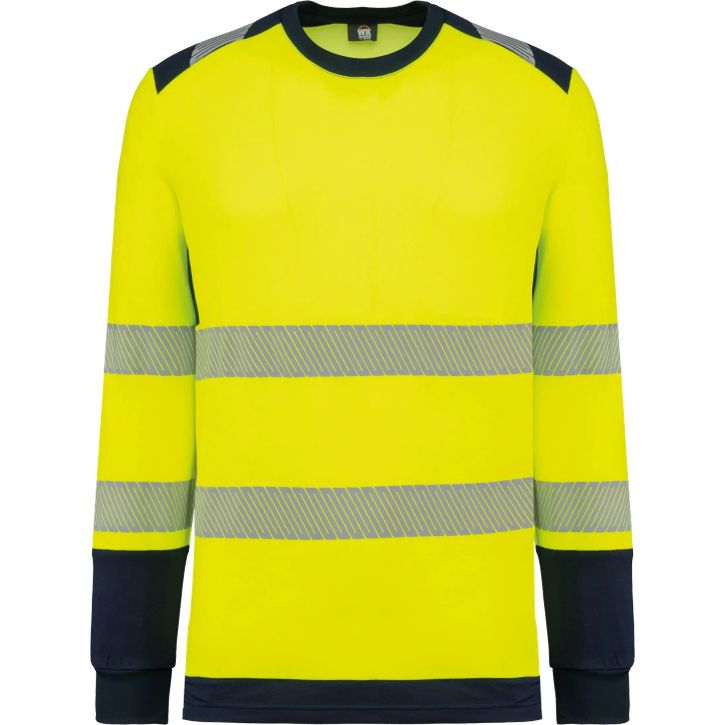 Image produit T-shirt de sécurité recyclé col rond manches longues unisexe