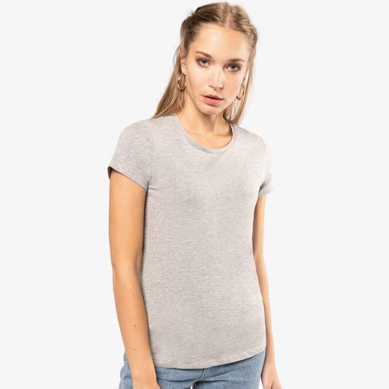 T-shirt col rond manches courtes femme