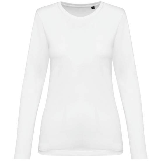 T-shirt Supima® col rond manches longues femme