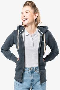 Image produit Sweat-shirt vintage zippé à capuche femme