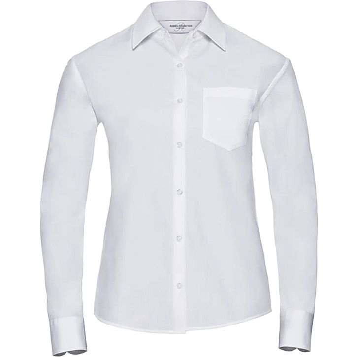 Image produit Chemise en Popeline 100% Coton classique manches longues femme