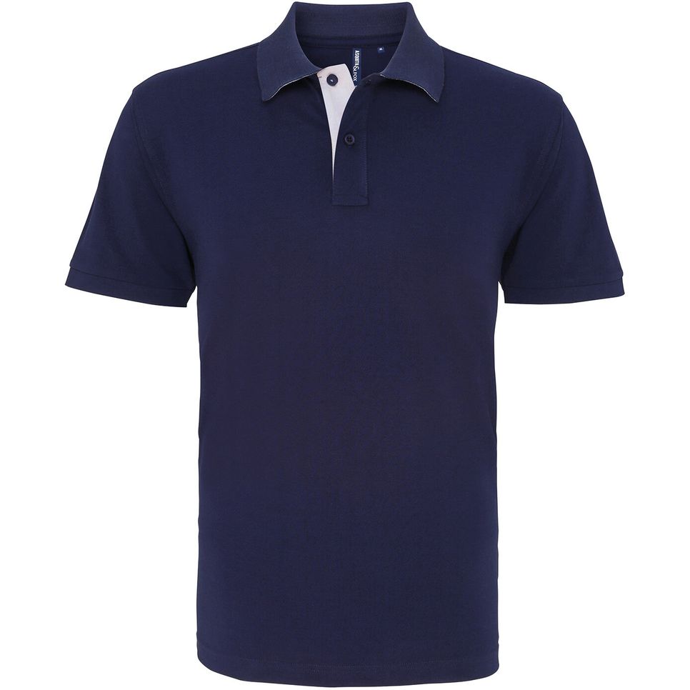 Polo contrasté coupe classique homme