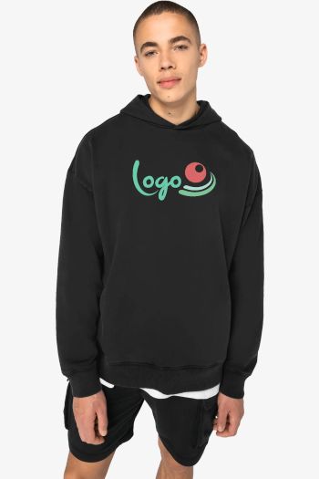 Image produit Sweat-shirt à capuche délavé oversize unisexe