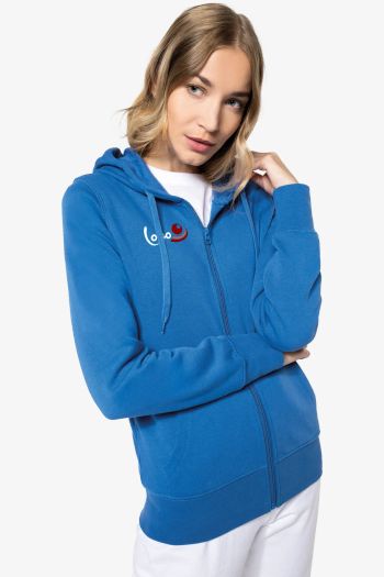 Image produit Sweat-shirt écoresponsable zippé à capuche femme