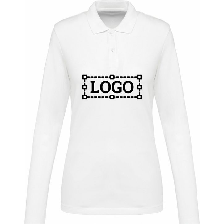 Image produit Polo Supima® manches longues femme