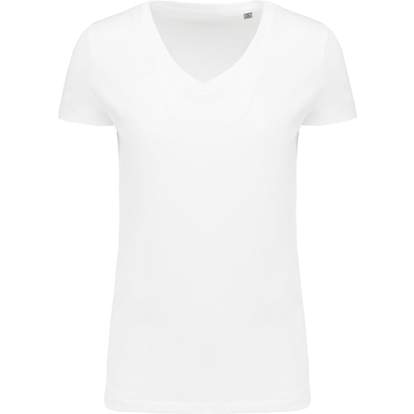 Image produit T-shirt Supima® col V manches courtes femme