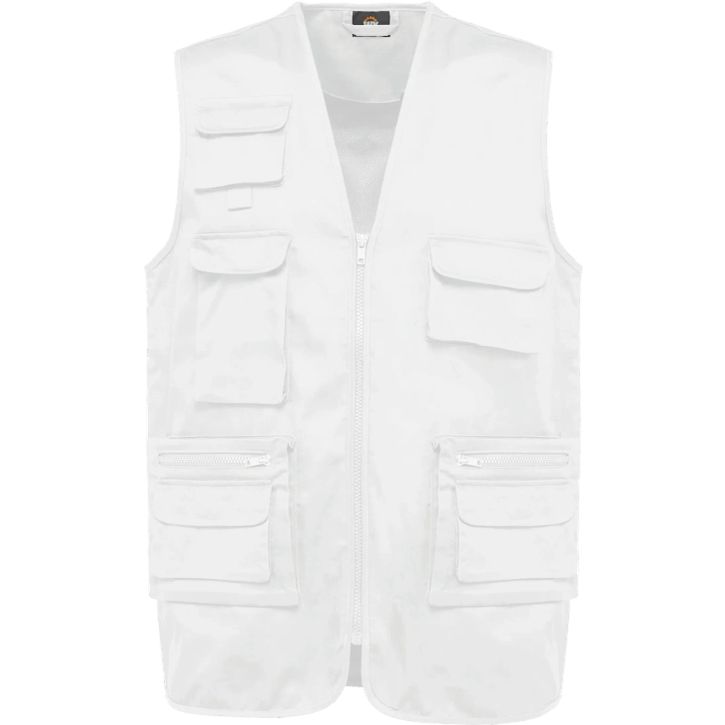Gilet polycoton multipoches doublé unisexe