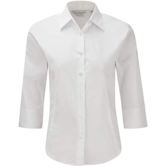 Ladies’ 3/4 sleeve fitted stretch shirt