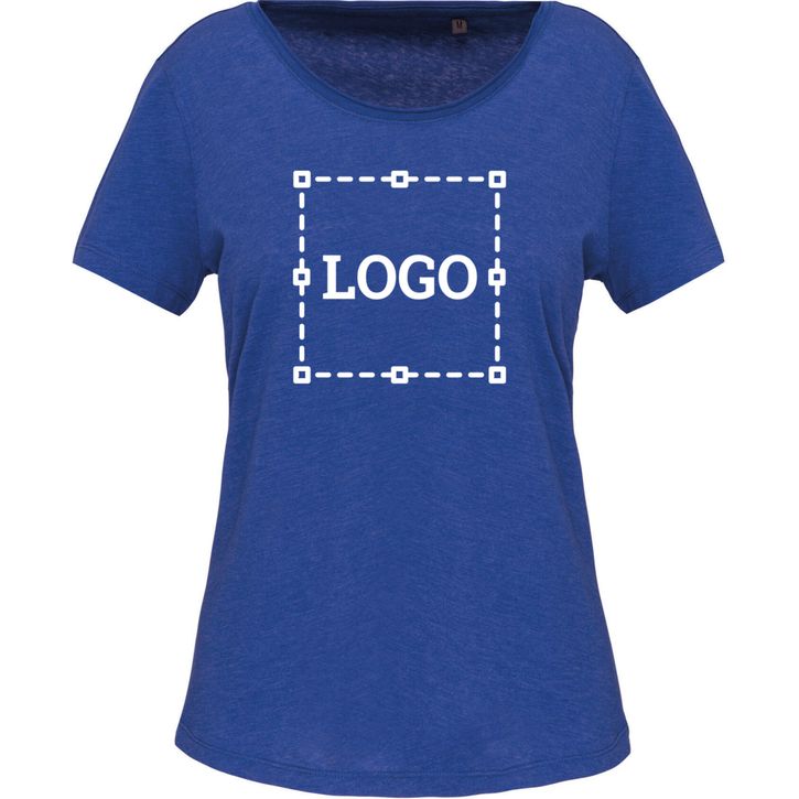Image produit T-shirt bio col à bords francs manches courtes femme