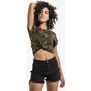 Ladies Camo Extended Shoulder Camo Tee