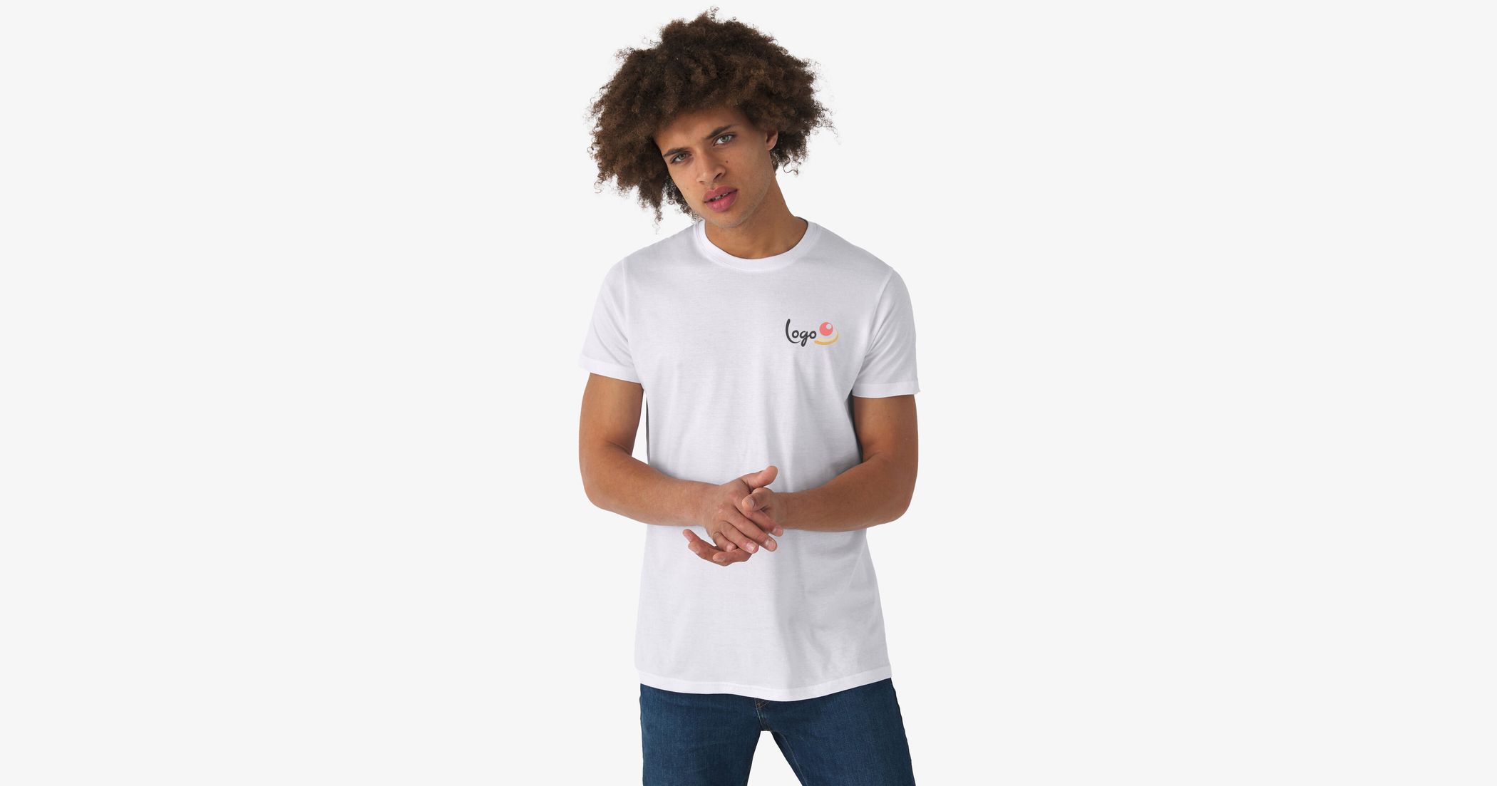 TEE SHIRT Marque : B and C EXACT 150 . BLANC . 100 % COTON . Haute qualité