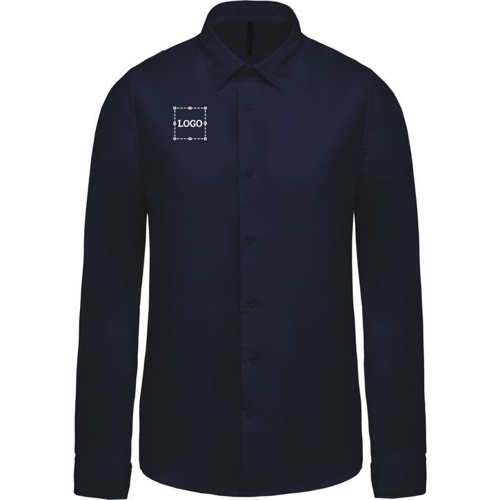 Chemise popeline manches longues homme 