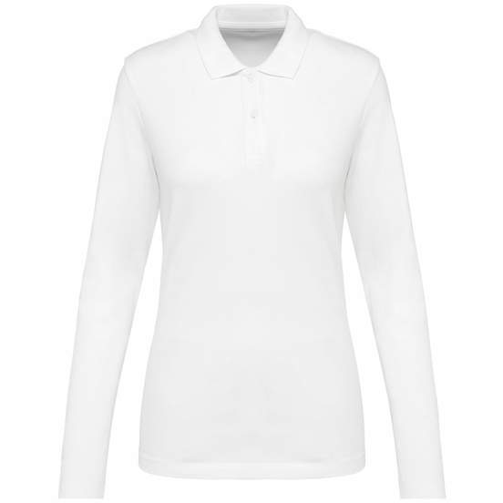 Polo Supima® manches longues femme