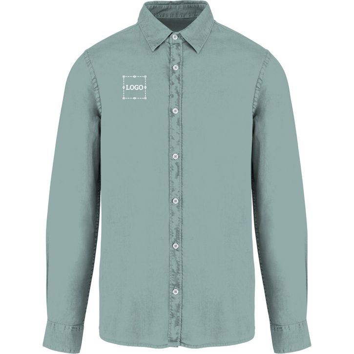 Image produit Chemise délavée en coton twill homme